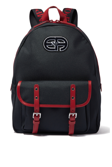 Logo Patch & Tape Strap Backpack